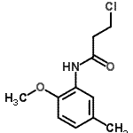 structure of CAS# 349122-20-9, 3-Chloro-N-(2-Methoxy-5-Methylphenyl)Propanamide;3-Chloro-N-(2-methoxy-5-methyl-phenyl)-propionamide;MFCD02860103;propanamide, 3-chloro-N-(2-methoxy-5-methylphenyl)