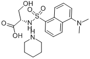 structure of CAS# 35021-12-6, Dansyl-L-Serine Piperidinium Salt