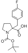 结构式 CAS# 351002-78-3, 叔丁氧羰基-alpha-(4-氟苄基)-DL-脯氨酸