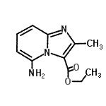 structure of CAS# 35220-24-7, Ethyl 5-Amino-2-Methylimidazo[1,2-a]Pyridine-3-Carboxylate;ethyl 5-a<wbr>mino-2-me<wbr>thyl-4-hy<wbr>droimidaz<wbr>o[1,2-a]p<wbr>yridine-3<wbr>-carboxyl<wbr>ate;MFCD10686551
