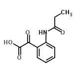 structure of CAS# 352330-52-0, Oxo[2-(Propionylamino)Phenyl]Acetic Acid;2-oxo-2-[2-(propanoylamino)phenyl]acetic acid;Acetic acid, 2-oxo-2-[2-(1-oxopropylamino)phenyl]-;MFCD02376096