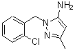 结构式 CAS# 3524-40-1, 1-(2-氯苄基)-3-甲基-1H-吡唑-5-胺