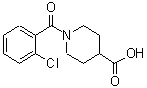 structure of CAS# 352673-16-6, 1-(2-Chlorobenzoyl)-4-Piperidinecarboxylic Acid;1-(2-chlorobenzoyl)-4-piperidinecarboxylic acid;1-(2-Chloro-benzoyl)-piperidine-4-carboxylic acid;1-[(2-chlorophenyl)carbonyl]piperidine-4-carboxylic acid