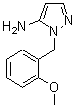 结构式 CAS# 3528-46-9, 1-(2-甲氧基苄基)-1H-吡唑-5-胺