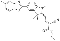 CAS#: 35325-49-6， Ethyl (Z,4Z)-2-Cyano-4-[1,3,3-Trimethyl-5-(5-Methyl-1,3-Benzoxazol-2-Yl)Indol-2-Ylidene]But-2-Enoate