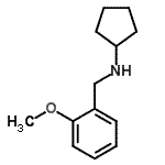 结构式 CAS# 353777-76-1, N-(2-甲氧基苄基)环戊烷胺