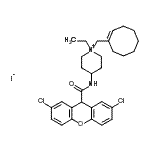 CAS#: 353791-85-2， 1-[(1E)-1-Cycloocten-1-Ylmethyl]-4-{[(2,7-Dichloro-9H-Xanthen-9-Yl)Carbonyl]Amino}-1-Ethylpiperidinium Iodide