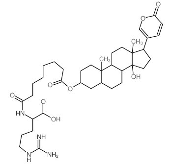 CAS#: 35455-33-5， 5-(Diaminomethylideneamino)-2-[[8-[[14-Hydroxy-10,13-Dimethyl-17-(6-Oxopyran-3-Yl)-1,2,3,4,5,6,7,8,9,11,12,15,16,17-Tetradecahydrocyclopenta[a]Phenanthren-3-Yl]Oxy]-8-Oxooctanoyl]Amino]Pentanoic Acid