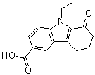 结构式 CAS# 354993-58-1, 9-乙基-1-氧代-2,3,4,9-四氢-1H-咔唑-6-羧酸
