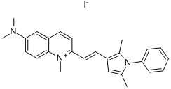 CAS#: 35648-29-4， 2-[2-(2,5-Dimethyl-1-Phenylpyrrol-3-Yl)Ethenyl]-N,N,1-Trimethylquinolin-1-Ium-6-Amine Iodide