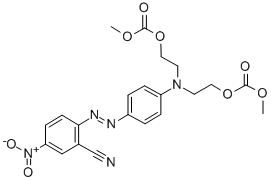 CAS#: 35650-01-2， 2-[[4-(2-Cyano-4-Nitrophenyl)Diazenylphenyl]-(2-Methoxycarbonyloxyethyl)Amino]Ethyl Methyl Carbonate