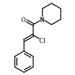 CAS 登录号：356528-98-8， (2Z)-2-氯-3-苯基-1-(1-哌啶基)-2-丙烯-1-酮