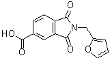 结构式 CAS# 356575-75-2, 2-(2-呋喃甲基)-1,3-二氧代-5-异吲哚啉羧酸