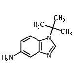 structure of CAS# 35681-34-6, 1-(2-Methyl-2-Propanyl)-1H-Benzimidazol-5-Amine;1-(tert-butyl)-1H-benzo[d]imidazol-5-amine;1-(tert-butyl)benzimidazole-5-ylamine;1H-benzimidazol-5-amine, 1-(1,1-dimethylethyl)