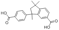 structure of CAS# 3569-18-4, 1,1,3-Trimethyl-3-Phenylindan-4',5-Dicarboxylic Acid