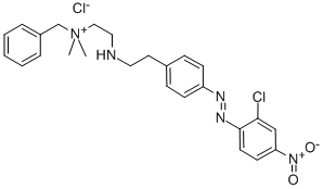CAS#: 35714-87-5， 2-[[4-(2-Chloro-4-Nitrophenyl)Diazenylphenyl]-Ethylamino]Ethyl-Dimethyl-(Phenylmethyl)Azanium Chloride
