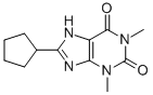 结构式 CAS# 35873-49-5, 8-环戊基-1,3-二甲基黄嘌呤