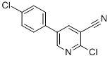 structure of CAS# 35982-99-1, 2-Chloro-5-(4-Chlorophenyl)Nicotinonitrile;2-Chloro-5-(4-Chlorophenyl)-3-Pyridinecarbonitrile;2-Chloro-5-(4-Chlorophenyl)Nicotinonitrile;5J-312S
