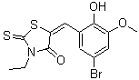 CAS#: 359899-47-1， (5E)-5-(5-Bromo-2-Hydroxy-3-Methoxybenzylidene)-3-Ethyl-2-Thioxo-1,3-Thiazolidin-4-One
