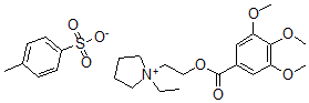 CAS#: 3612-98-4， 2-(1-Ethylpyrrolidin-1-Ium-1-Yl)Ethyl 3,4,5-Trimethoxybenzoate 4-Methylbenzenesulfonate