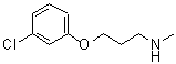 结构式 CAS# 361395-22-4, 3-(3-氯苯氧基)-N-甲基-1-丙胺
