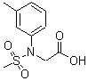 结构式 CAS# 363571-47-5, N-(3-甲基苯基)-N-(甲基磺酰基)甘氨酸