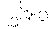 结构式 CAS# 36640-42-3, 3-(4-甲氧基-苯基)-1-苯基-1H-吡唑-4-甲醛