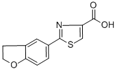 结构式 CAS# 368869-97-0, 2-(2,3-二氢-1-苯并呋喃-5-基)-1,3-噻唑-4-羧酸