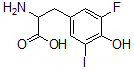 CAS 登录号：369-97-1， 2-氨基-3-(3-氟-4-羟基-5-碘苯基)丙酸