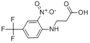 结构式 CAS# 37040-43-0, 3-[2-硝基-4-(三氟甲基)苯胺基]丙酸