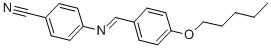 structure of CAS# 37075-25-5, 4'-(Amyloxy)Benzylidene-4-Cyanoaniline;4'-(Pentyloxy)Benzylidene-4-Cyanoaniline 4-[[4-(Amyloxy)Benzylidene]Amino]Benzonitrile 4-[[4-(Pentyloxy)Benzylidene]Amino]Benzonitrile;4-(4-Pentyloxybenzylideneamino)Benzenecarbonitrile;4-[[4-(PENTYLOXY)BENZYLIDENE]AMINO]BENZONITRILE
