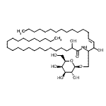 结构式 CAS# 37211-11-3, N-[(4E)-1-(beta-D-吡喃半乳糖基氧基)-3-羟基-4-十八碳烯-2-基]-2-羟基二十四n酰胺