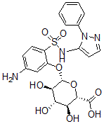 CAS#: 37393-47-8， (2S,3S,4S,5R,6S)-6-[5-Amino-2-[(2-Phenylpyrazol-3-Yl)Sulfamoyl]Phenoxy]-3,4,5-Trihydroxyoxane-2-Carboxylic Acid
