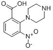 结构式 CAS# 374063-89-5, 3-硝基-2-哌嗪-1-基苯甲酸