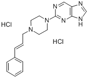 CAS 登录号：37425-10-8， 2-(4-肉桂基哌嗪-1-基)-7H-嘌呤二盐酸盐