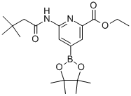 structure of CAS# 374671-12-2, 2-N-Boc-Amino-6-Ethoxycarbonylpyridine-4-Boronic Acid Pinacol Ester;2-N-BOC-AMINO-6-ETHOXYCARBONYLPYRIDINE-4-BORONIC ACID PINACOL ESTER;2-N-Boc-Amino-6-Ethoxycarbonyl-4-Boronic Acid Pinacol Ester