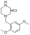 structure of CAS# 374897-99-1, 1-(2,5-Dimethoxybenzyl)Piperazine Hydrochloride;1-(2,5-DIMETHOXYBENZYL)PIPERAZINE HYDROCHLORIDE;1-(2,5-Dimethoxybenzyl)Piperazinehcl