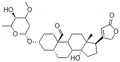 CAS#: 3751-87-9， (3R,5R,10R,13R,14S,17R)-14-Hydroxy-3-[(2R,5R)-5-Hydroxy-4-Methoxy-6-Methyloxan-2-Yl]Oxy-13-Methyl-17-(5-Oxo-2H-Furan-3-Yl)-1,2,3,4,5,6,7,8,9,11,12,15,16,17-Tetradecahydrocyclopenta[a]Phenanthrene-10-Carbaldehyde