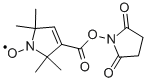 structure of CAS# 37558-29-5, 2,2,5,5-Tetramethyl-3-Pyrrolin-1-Oxyl-3-Carboxylic Acid N-Hydroxysuccinimide Ester;(2,5-Dioxopyrrolidin-1-Yl) 1-Hydroxy-2,2,5,5-Tetramethyl-Pyrrole-3-Carboxylate;1-Hydroxy-2,2,5,5-Tetramethyl-3-Pyrrolecarboxylic Acid (2,5-Dioxo-1-Pyrrolidinyl) Ester;1-Hydroxy-2,2,5,5-Tetramethyl-3-Pyrroline-3-Carboxylic Acid Succinimido Ester