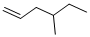 structure of CAS# 3769-23-1, 4-Methyl-1-Hexene;Inchi=1/C7h14/C1-4-6-7(3)5-2/H4,7H,1,5-6H2,2-3H;1-Hexene, 4-Methyl-