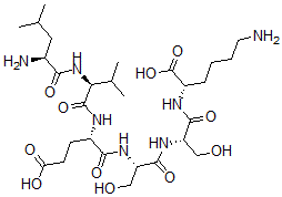 CAS#: 37764-28-6， (2S)-6-Amino-2-[[(2S)-2-[[(2S)-2-[[(2S)-2-[[(2S)-2-[[(2S)-2-Amino-4-Methylpentanoyl]Amino]-3-Methylbutanoyl]Amino]-5-Hydroxy-5-Oxopentanoyl]Amino]-3-Hydroxypropanoyl]Amino]-3-Hydroxypropanoyl]Amino]Hexanoic Acid