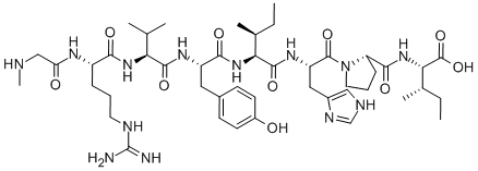 CAS#: 37827-06-8， Sar-Arg-Val-Tyr-Ile-His-Pro-Ile