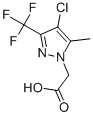 structure of CAS# 378758-70-4, (4-Chloro-5-Methyl-3-Trifluoromethyl-Pyrazol-1-Yl)-Acetic Acid;2-[4-Chloro-5-Methyl-3-(Trifluoromethyl)-1-Pyrazolyl]Acetate;2-[4-Chloro-5-Methyl-3-(Trifluoromethyl)Pyrazol-1-Yl]Ethanoate;Zinc02248322