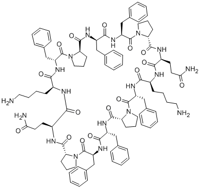 CAS#: 380488-27-7， Cyclo(L-glutaminyl-L-lysyl-D-phenylalanyl-D-prolyl-D-phenylalanyl-L-phenylalanyl-D-prolyl-L-glutaminyl-L-lysyl-D-phenylalanyl-D-prolyl-D-phenylalanyl-L-phenylalanyl-D-prolyl)
