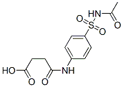 structure of CAS# 3811-16-3, 4-[[4-(Acetylsulfamoyl)Phenyl]Amino]-4-Oxobutanoic Acid;4-[[4-(Acetylsulfamoyl)Phenyl]Amino]-4-Oxo-Butanoic Acid;4-[[4-(Acetylsulfamoyl)Phenyl]Amino]-4-Keto-Butyric Acid;4-[[4-(Ethanoylsulfamoyl)Phenyl]Amino]-4-Oxo-Butanoic Acid
