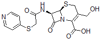 CAS 登录号：38115-21-8， (6R,7R)-3-(羟基甲基)-8-氧代-7-[(2-吡啶-4-基巯基乙酰基)氨基]-5-硫杂-1-氮杂双环[4.2.0]辛-2-烯-2-羧酸
