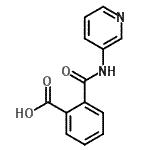 结构式 CAS# 38370-61-5, 2-(3-吡啶基氨基甲酰)苯甲酸