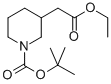 结构式 CAS# 384830-13-1, 3-(2-乙氧基-2-氧代乙基)哌啶-1-羧酸叔丁酯
