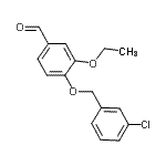 structure of CAS# 384857-22-1, 4-[(3-Chlorobenzyl)Oxy]-3-Ethoxybenzaldehyde;4-(3-Chloro-benzyloxy)-3-ethoxy-benzaldehyde;4-[(3-chlorobenzyl)oxy]-3-ethoxybenzaldehyde;4-[(3-Chlorobenzyl)oxy]-3-ethoxybenzaldehyde #