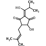 CAS#: 38602-14-1， (2E)-4-Hydroxy-2-(1-Hydroxy-2-Methylpropylidene)-5-(3-Methyl-2-Buten-1-Yl)-1,3-Cyclopentanedione